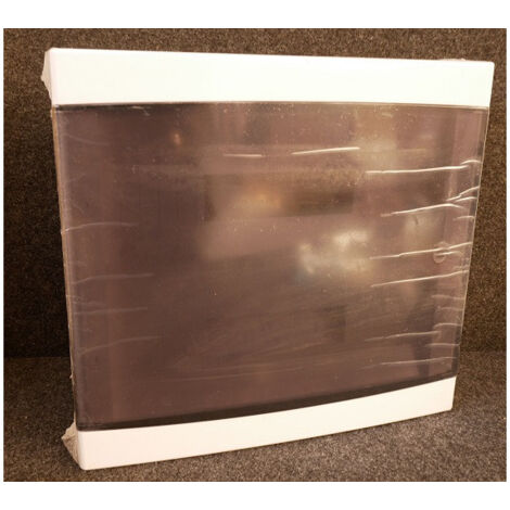 Coffret de distribution étanche 2x18M saillie blanc avec porte fumée et bornier 400x434x140mm IP40