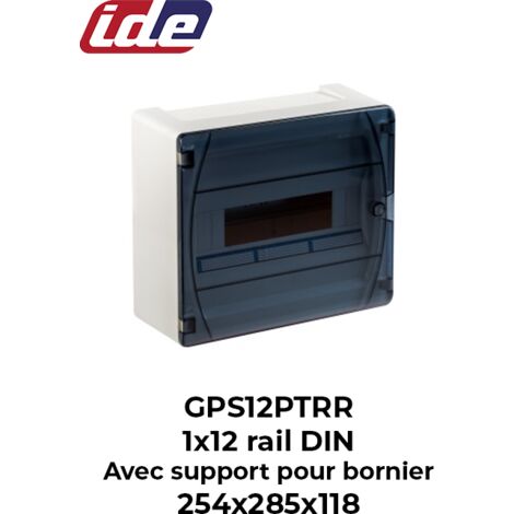 Coffret de distribution GOLD IP40 12 modules porte transparente
