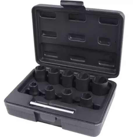 Coffret de douille à chocs spéciales écrous et vis abimés