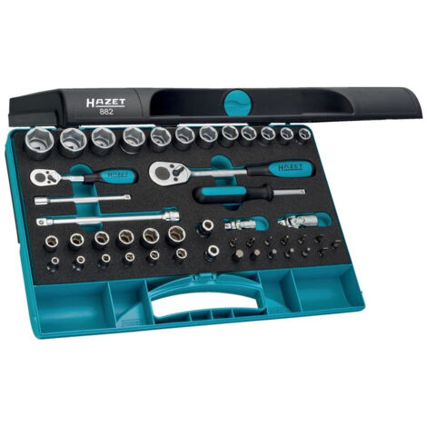 Coffret de douilles 1/4"+3/8"46 pièces Nr. 882 Hazet