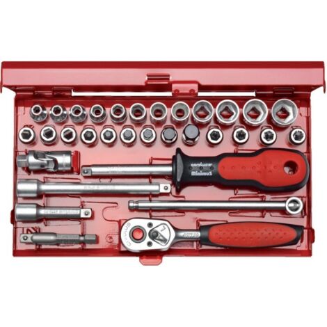 Coffret de douilles 1/4" 33 pièces 4004.77 Carolus