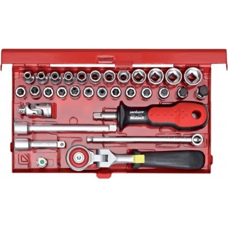Coffret de douilles 1/4" 33 pièces 4004.91 Carolus