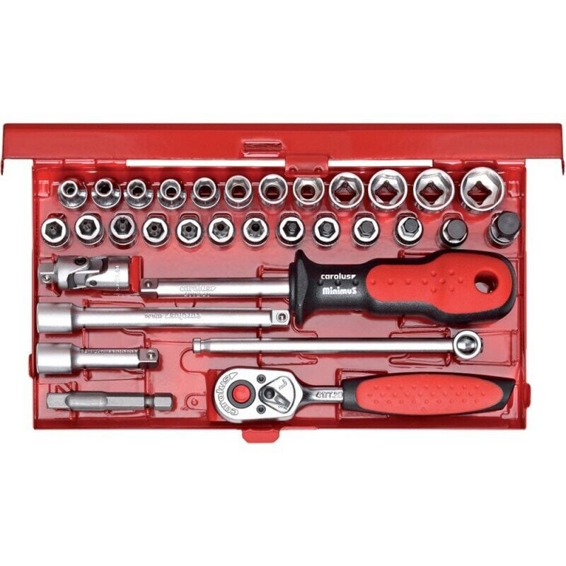 Coffret de douilles 1/4" 33 pièces 4004.79 Carolus