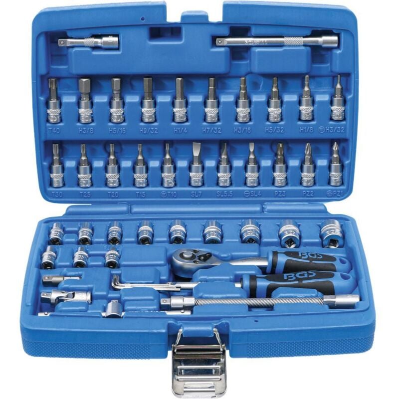 Bgs Technic - Coffret de douilles 1/4 cotes us, anglaises, pouces