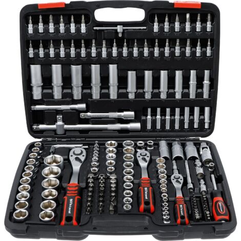 Coffret de douilles  6,3 mm (1/4) / 10 mm (3/8) / 12,5 mm (1/2)  172 pièces