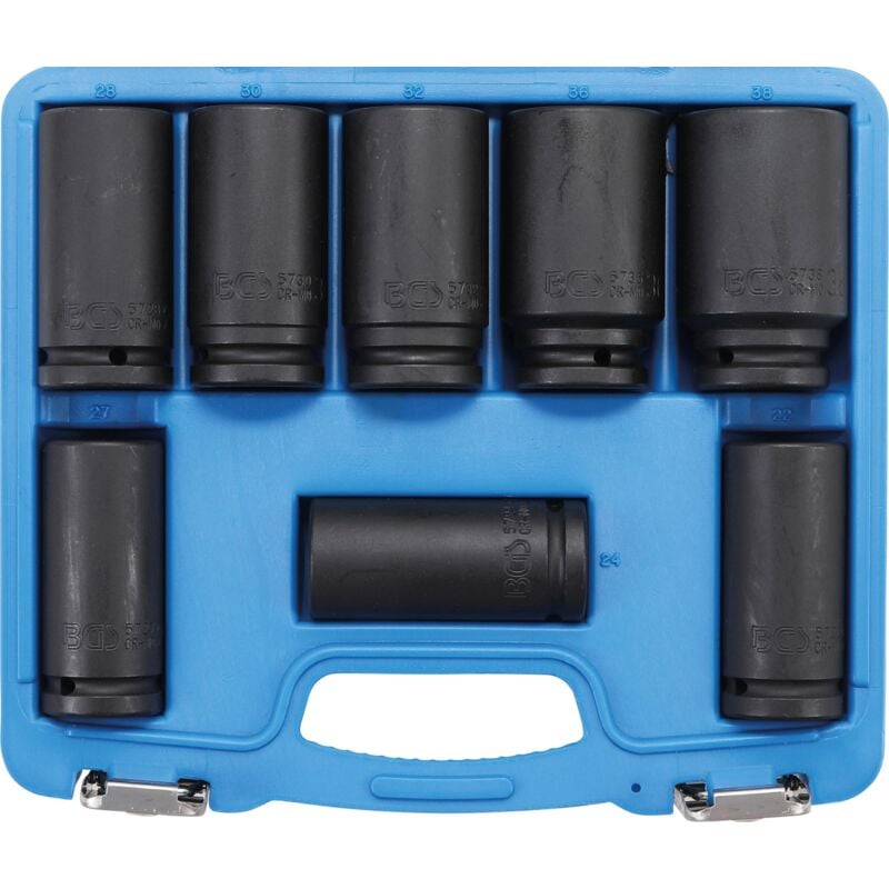 Jeu de douilles à choc, extra longues 20 mm (3/4') 22 - 38 mm 8 pièces