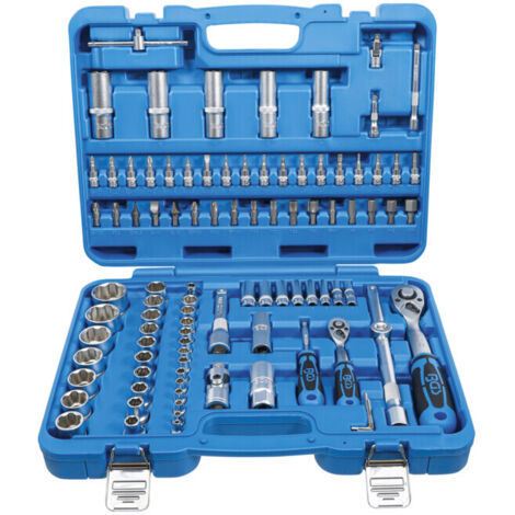 Coffret de Douilles à profil ondulé 6,3 mm (1/4") / 12,5 mm (1/2") 95 pièces BGS