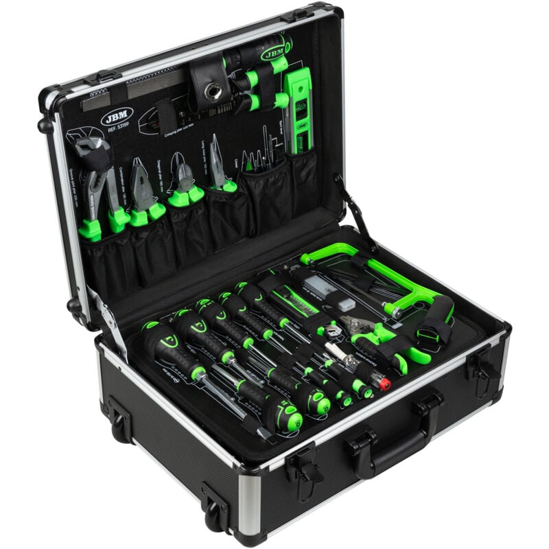 Boîte à outils en aluminium 159 pièces JBM 53159