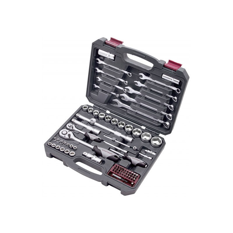 Coffret de douilles Basic line 1/2' 1/4' Kraftwerk 80 pièces - 204.103.600