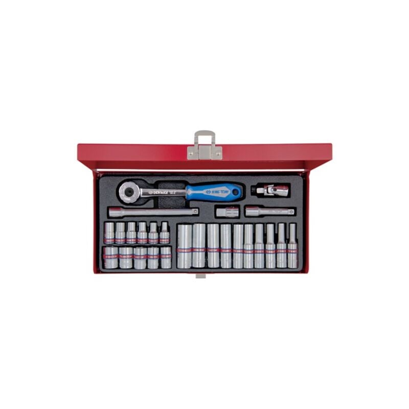 Coffret de douilles en pouces et accessoires 1/4 - 26 pièces - King Tony