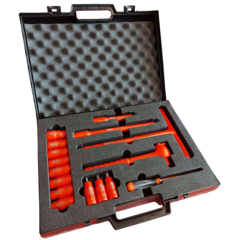 KS Tools - Coffret de douilles isolées 1000V et cliquet - 16 pcs - 112.1860