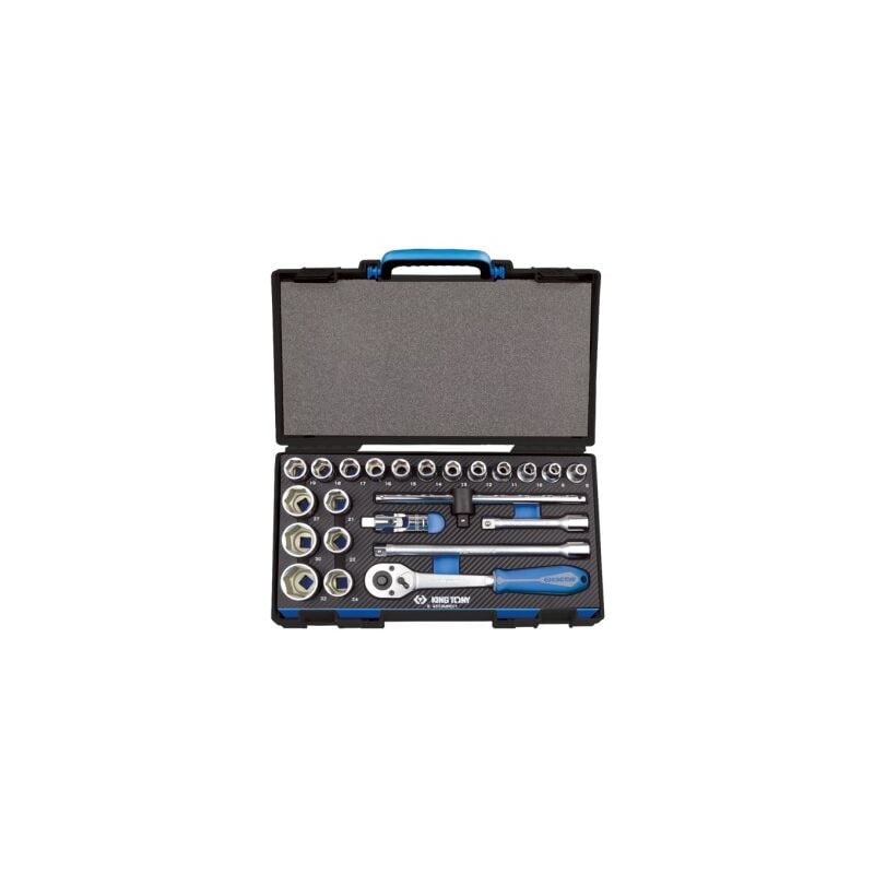 Coffret de douilles et accessoires1/2 6 pans evawave - 23 pièces - King Tony