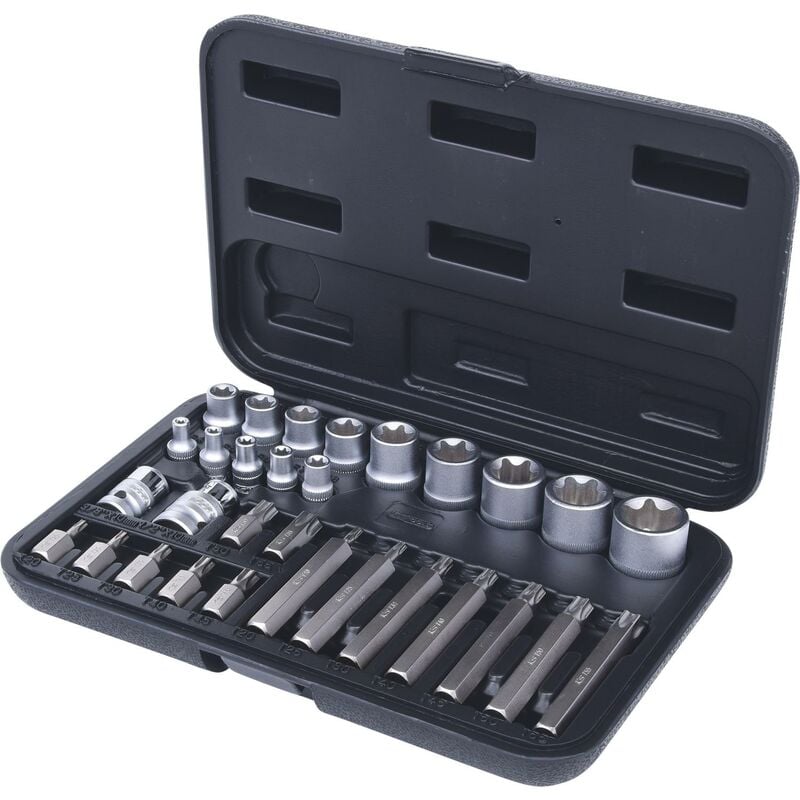 Coffret de douilles Torx et douilles tournevis Torx percé, 30 pcs