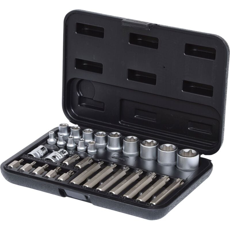 Kstools - ks Tools - Coffret de douilles et d'embouts ks, 30 pièces - 14 Torx 30 mm + 75 mm - 911.4301-1