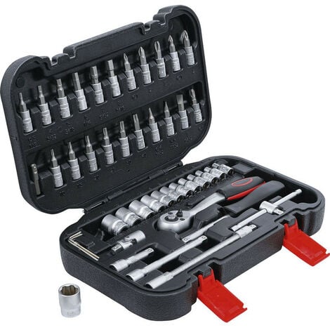 BGS TECHNIC Coffret de douilles et embouts 1/4 de 46 pieces