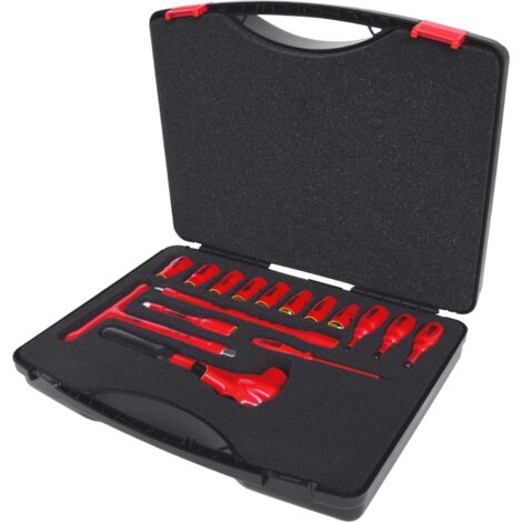 Coffret de douilles isolées et cliquet, 1/2", 16 pcs
