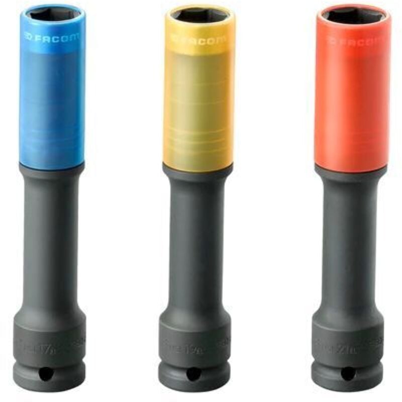 Jeu de douilles à choc Hexagonal, 17 mm, 19 mm, 21 mm Carré 1/2' ( Prix pour 1 )