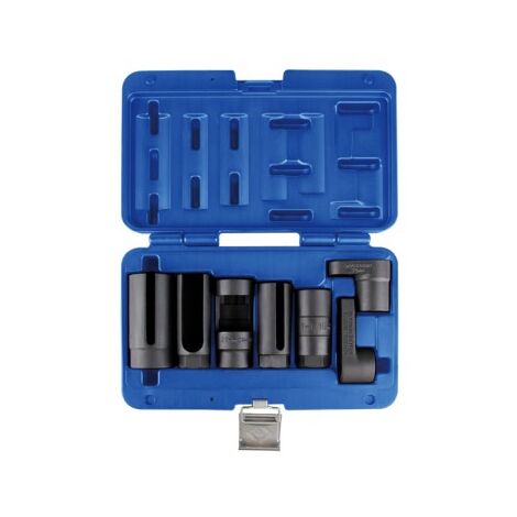 Coffret de douilles pour sonde lambda – 7 pièces – Retrait d'injecteurs et thermo-contacts – Compatible Volkswagen, BMW, PSA, Mercedes-Benz, Ford – King Tony