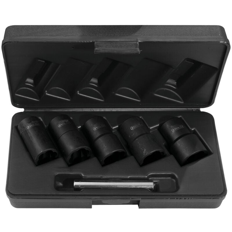 Ks Tools - Coffret de 6 douilles à chocs 1/2'' pour vis et écrous abimés, 19-25 mm - 913.1240
