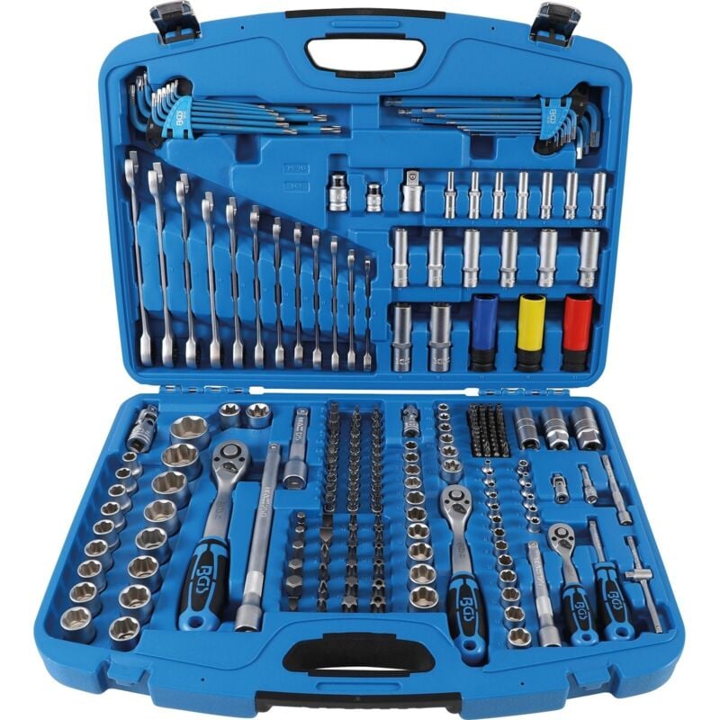 Bgs Jeu de clés à douille profil ondulé entraînement 6,3 mm (1/4') / 10 mm (3/8') / 12,5 mm (1/2') 218pcs - 8820