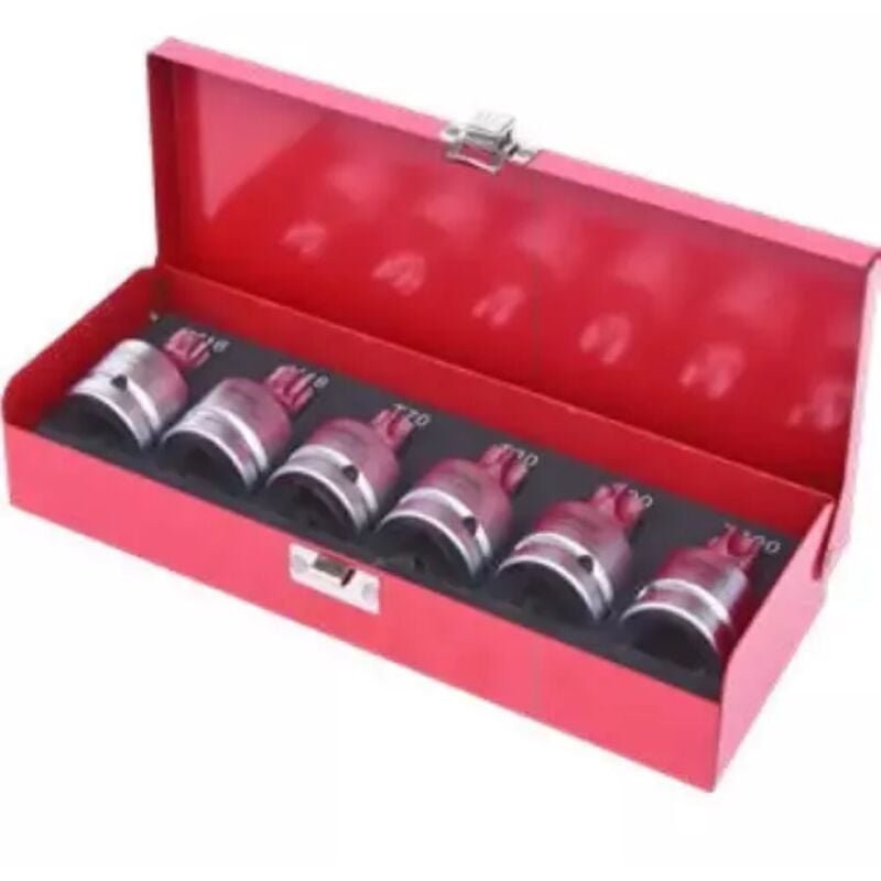 Kstools - Coffret de douilles tournevis à chocs percé 3/4'