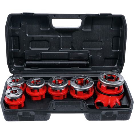 Coffret de filières automatiques 1/4' - 1 1/4' avec 8 douilles – Pour filetage précis – Compatible avec cliquet à douille
