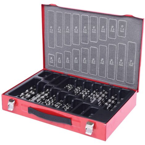 Coffret de forets étagés HSS TiN, 170 pcs, 1-10mm