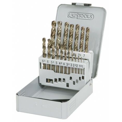 KS TOOLS 330.3610 Coffret de 19 forets HSS-CO au cobalt 1-10mm