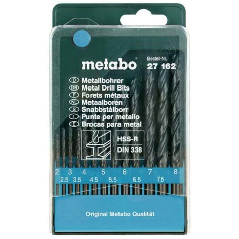 Coffret de forets HSS-R, 13 pièces metabo