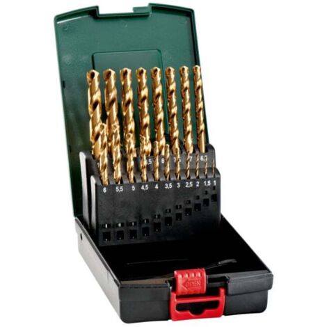 Coffret de forets HSS-TiN, 19 pièces metabo