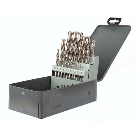 Coffret métal de 25 pièces HSS meule pro DIAGER - Ø1 à 13 - 747D