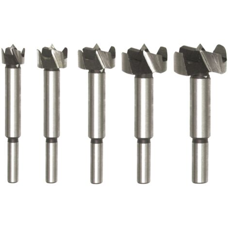 Coffret de forets pour perceuse 22551 – Lot de 5 pièces 15-35 mm – Pour bois dur et teck – Coupe nette sans éclat – Vorel