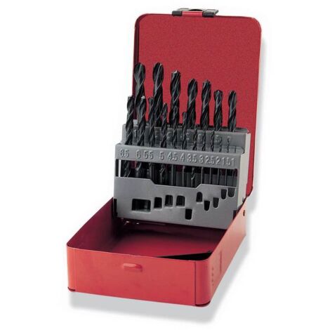 Coffret de forets SAM Acier rapide 1mm à 10mm, 19 pièces ( Prix pour 1 )
