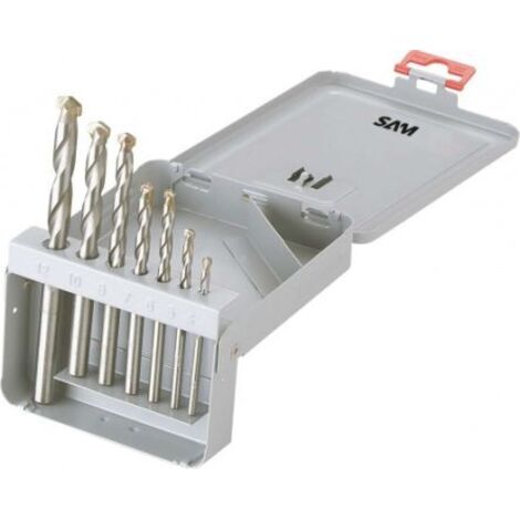 Coffret de forets SAM Acier rapide 4mm à 12mm, 7 pièces ( Prix pour 1 )