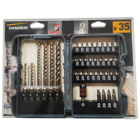 Presch Jeu de 5 Forets SDS-plus - Coffret pour Perforateur SDS pour Béton,  Pierre, Granit, Brique et Maçonnerie - Ø 5-10 mm - Lot de Mèches SDS-plus  Haute Performance : : Bricolage