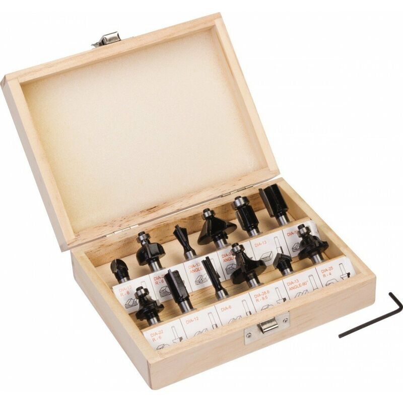 Scid - Coffret de fraises à rainer pour défonceuse 6 pièces