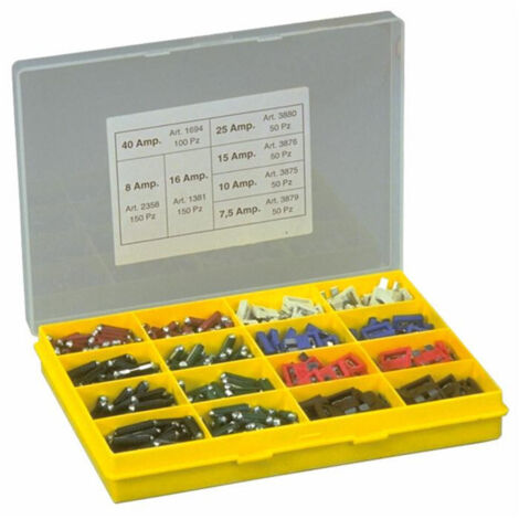 Coffret de fusibles bilames et stéatites (600 pièces)