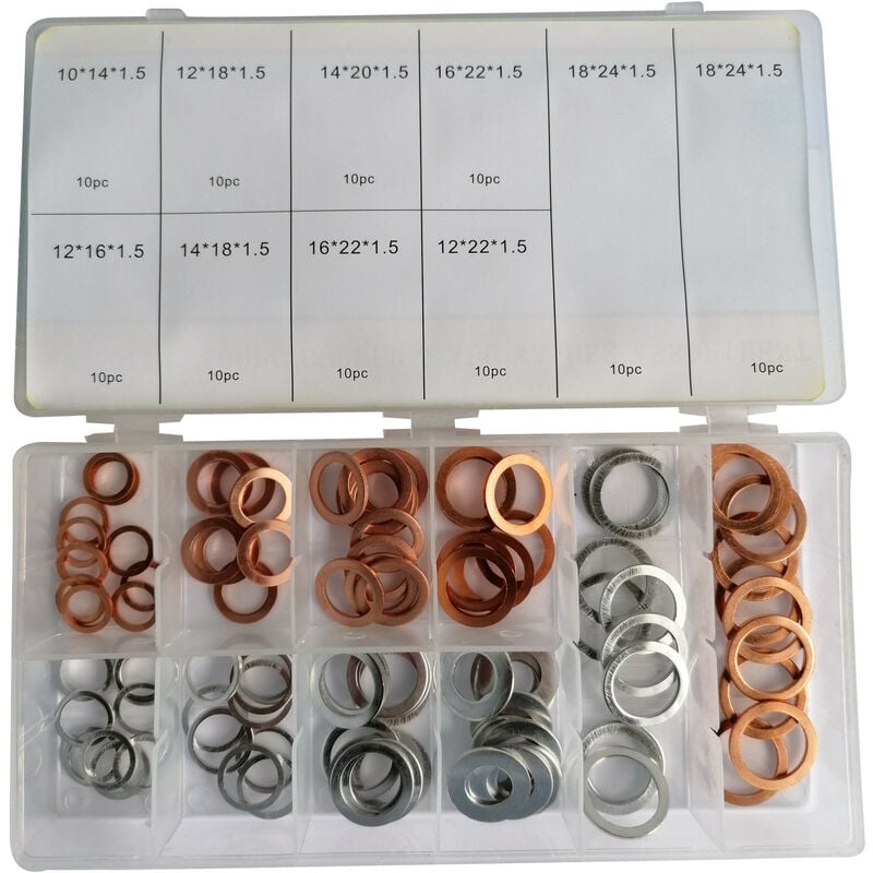 Coffret de joints cuivre et aluminium assortis