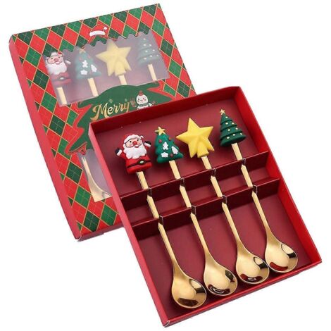 Coffret de Noël Vaisselle Cuillère et Fourchette Coffret de table D--