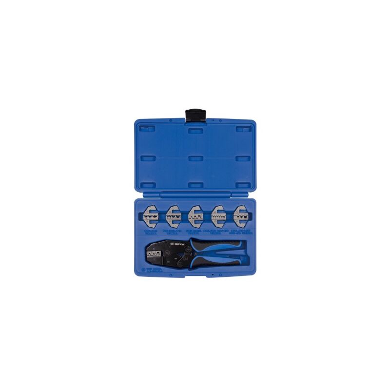 King Tony - Coffret pince à sertir - 6 matrices interchangeables - 7pcs