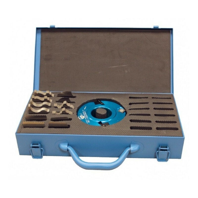 Coffret Porte-outil à Profiler D.120 Al.50 Ht.50 Et 6 Jeux de Fers Profiles - Leman