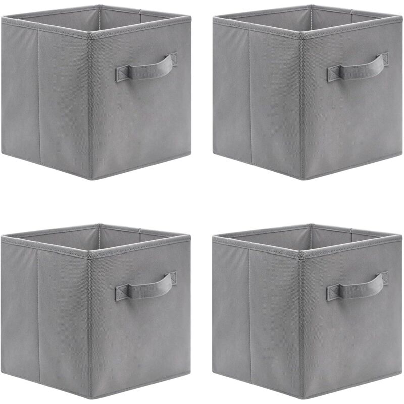 Dpzo - Coffret de rangement pliable 4 pièces, tiroir en tissu, boîte de rangement pour jouets et vêtements, (33 x 33 x 33 cm)