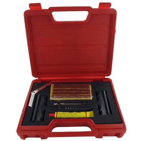 Coffret de réparation complet pour pneumatiques tubeless. Qualité professionnelle.