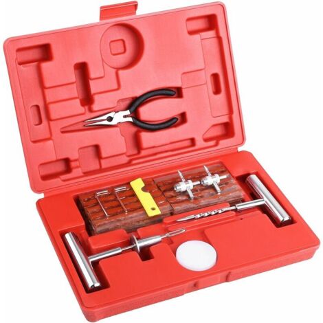 Coffret de Réparation de Pneu Automobile Outillage Mutifonction Crevaison