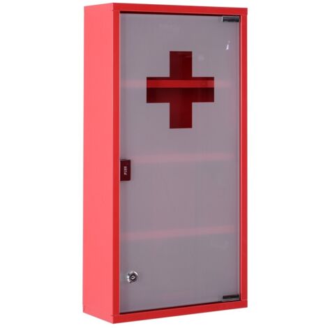 Coffret de secours en acier inoxydable avec serrure Modèle sûr et pratique 3 Idéal pour la maison et le bureau