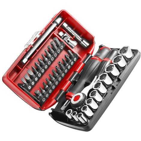 Coffret de serrage douilles 1/4 avec set de vissage (38 outils) - FACOM R360