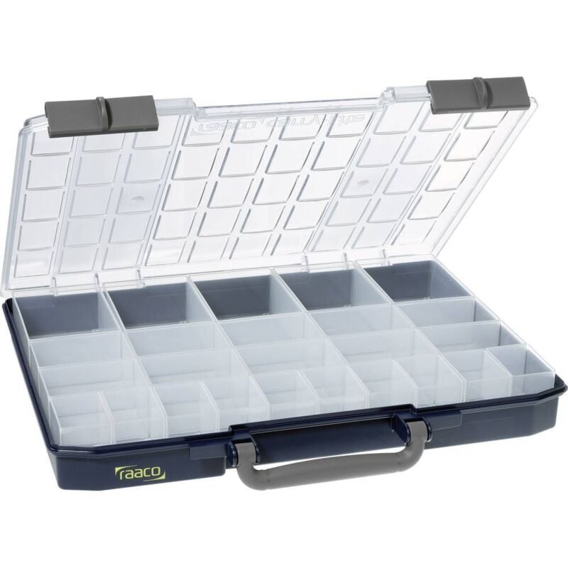 CarryLite 55 5x10-25/2 Coffret de rangement (l x h x p) 413 x 57 x 330 mm Nombre de compartiments: 25 séparations - Raaco