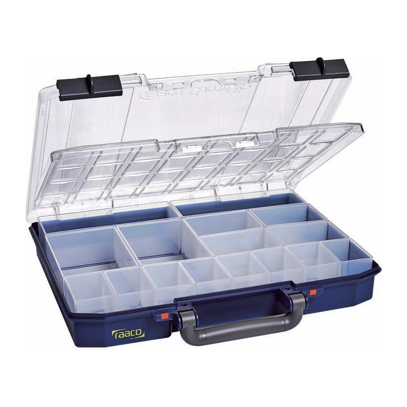 Raaco - Coffret plastique double couvercle 25 rangements