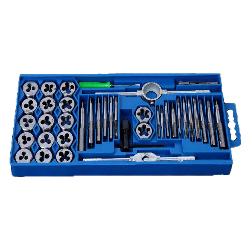 Memkey - Coffret de Tarauds et Filières 40 pièces réparation de filetage Tarauds et forets métriques