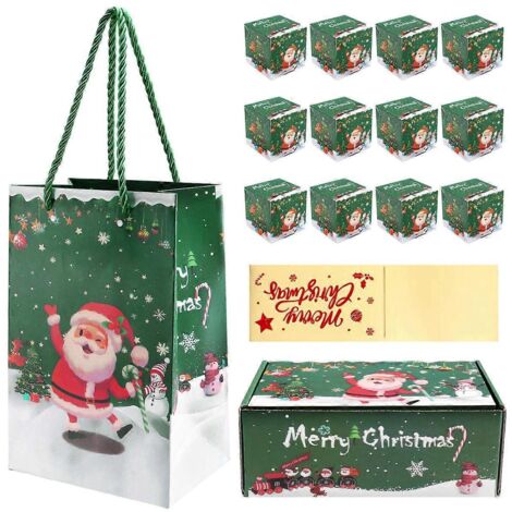 Coffret de tirelire de Noël pour billets (Vert, 12 pièces)